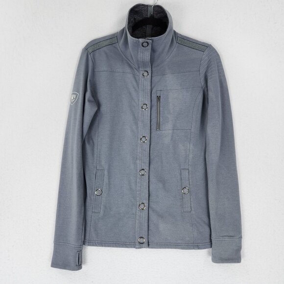 Kuhl Jacket Womens Medium Gray Krush Snap Front Lightweight Casual Outdoor - Picture 1 of 15